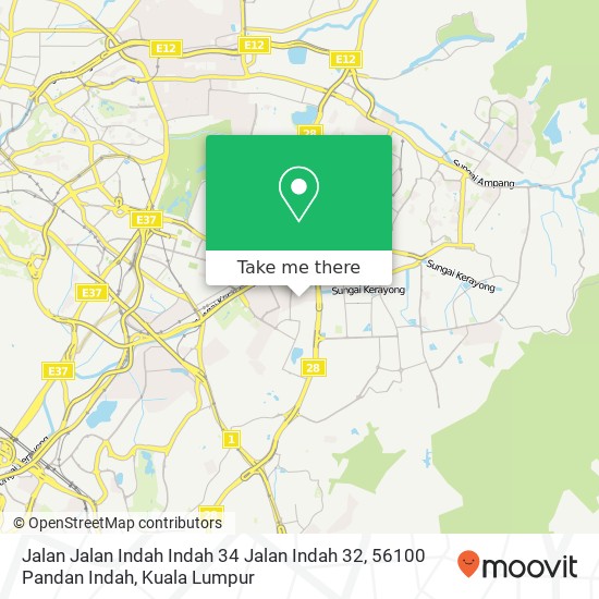 Jalan Jalan Indah Indah 34 Jalan Indah 32, 56100 Pandan Indah map