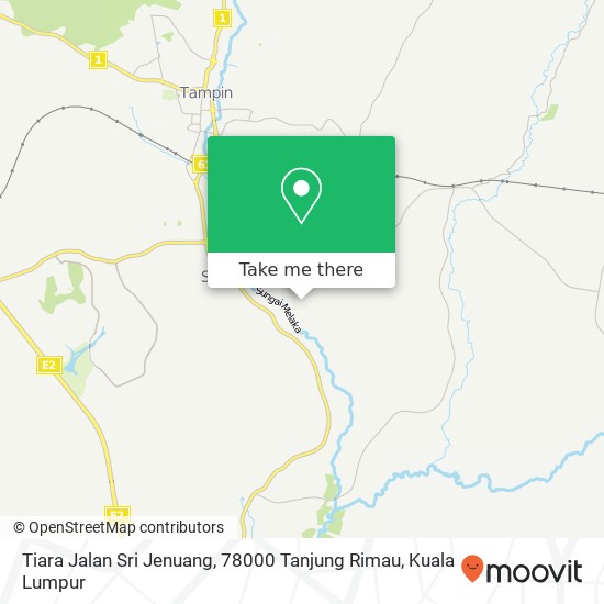 Peta Tiara Jalan Sri Jenuang, 78000 Tanjung Rimau