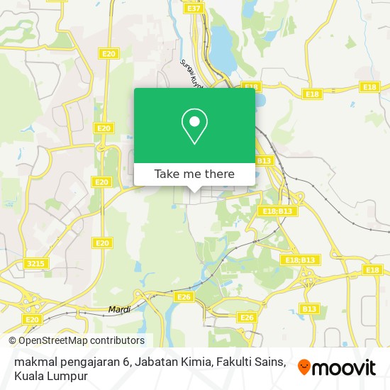 makmal pengajaran 6, Jabatan Kimia, Fakulti Sains map