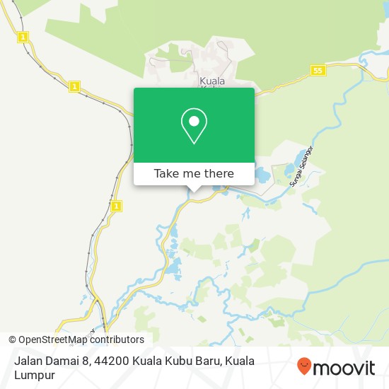 Peta Jalan Damai 8, 44200 Kuala Kubu Baru