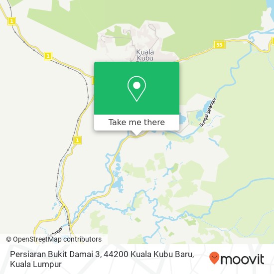 Peta Persiaran Bukit Damai 3, 44200 Kuala Kubu Baru