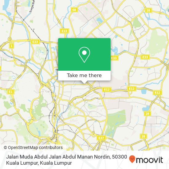 Jalan Muda Abdul Jalan Abdul Manan Nordin, 50300 Kuala Lumpur map
