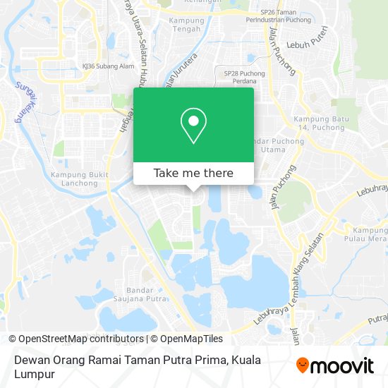 Dewan Orang Ramai Taman Putra Prima map