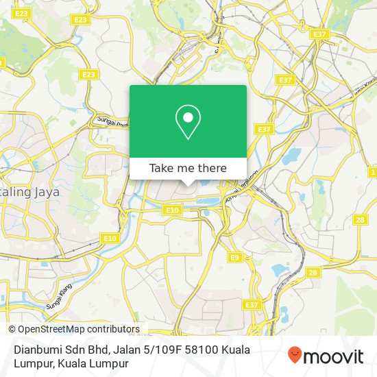 Dianbumi Sdn Bhd, Jalan 5 / 109F 58100 Kuala Lumpur map