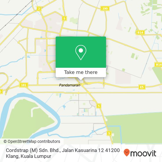 Cordstrap (M) Sdn. Bhd., Jalan Kasuarina 12 41200 Klang map