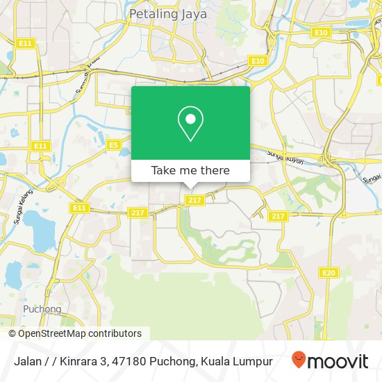 Peta Jalan / / Kinrara 3, 47180 Puchong