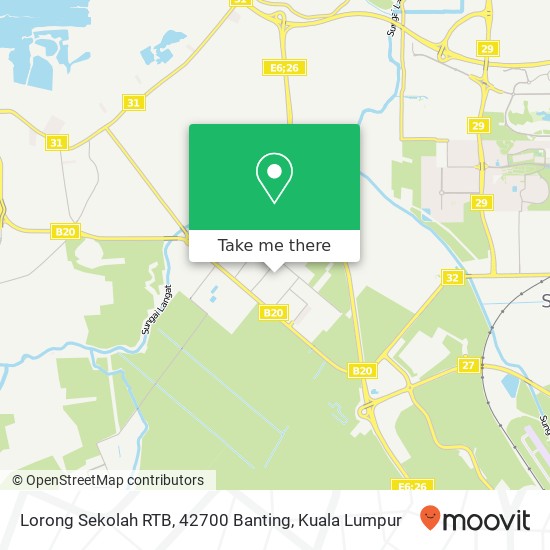 Peta Lorong Sekolah RTB, 42700 Banting