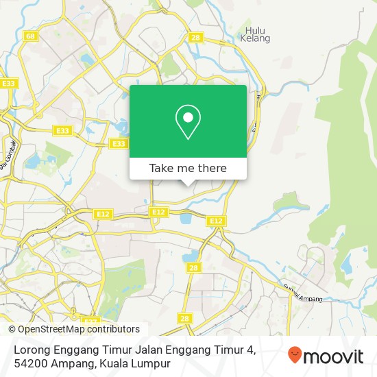 Peta Lorong Enggang Timur Jalan Enggang Timur 4, 54200 Ampang