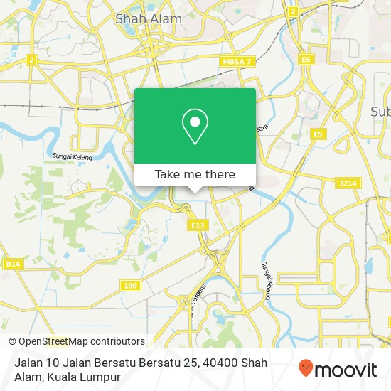 Jalan 10 Jalan Bersatu Bersatu 25, 40400 Shah Alam map