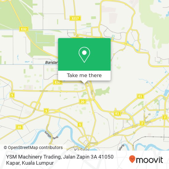 YSM Machinery Trading, Jalan Zapin 3A 41050 Kapar map