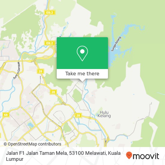 Jalan F1 Jalan Taman Mela, 53100 Melawati map