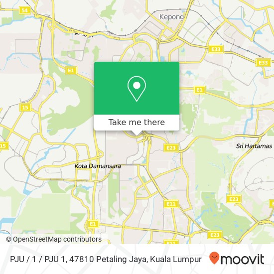 PJU / 1 / PJU 1, 47810 Petaling Jaya map