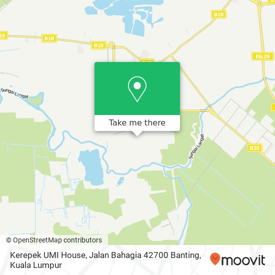 Peta Kerepek UMI House, Jalan Bahagia 42700 Banting