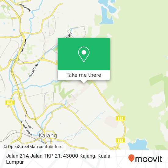 Peta Jalan 21A Jalan TKP 21, 43000 Kajang