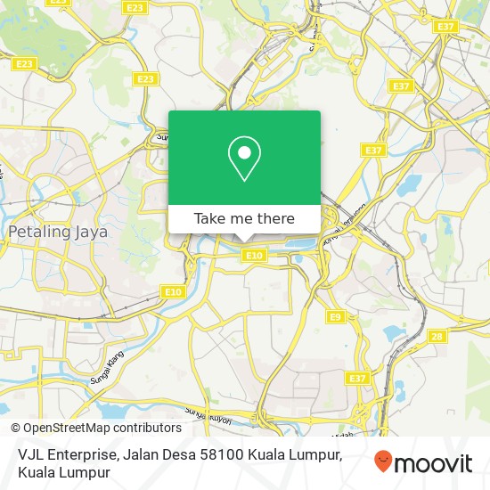 Peta VJL Enterprise, Jalan Desa 58100 Kuala Lumpur