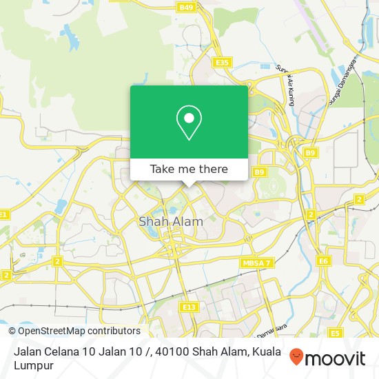 Peta Jalan Celana 10 Jalan 10 /, 40100 Shah Alam