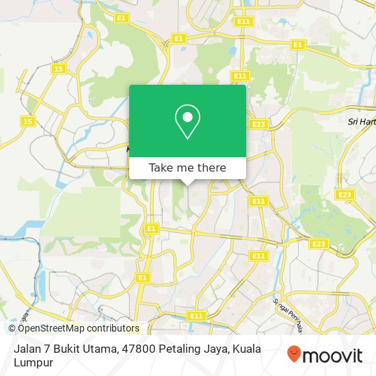 Peta Jalan 7 Bukit Utama, 47800 Petaling Jaya