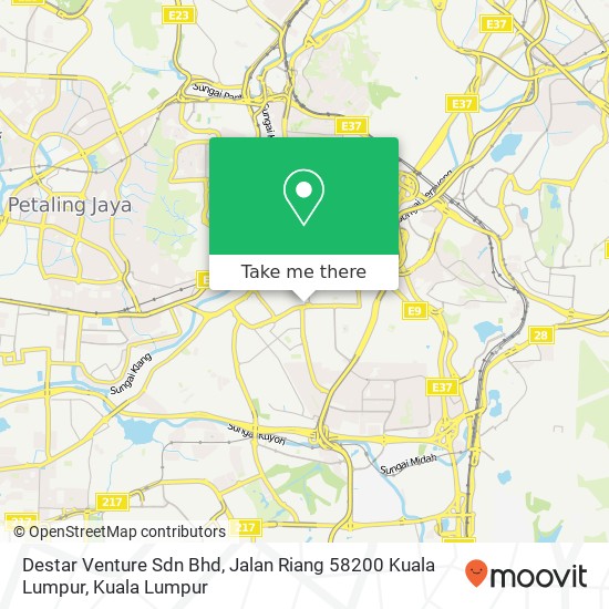 Destar Venture Sdn Bhd, Jalan Riang 58200 Kuala Lumpur map