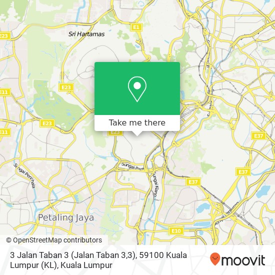 Peta 3 Jalan Taban 3 (Jalan Taban 3,3), 59100 Kuala Lumpur (KL)