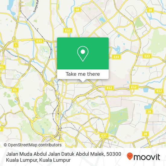 Jalan Muda Abdul Jalan Datuk Abdul Malek, 50300 Kuala Lumpur map
