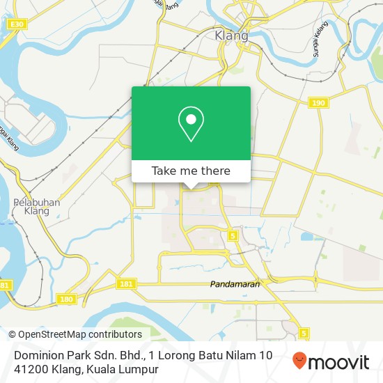 Peta Dominion Park Sdn. Bhd., 1 Lorong Batu Nilam 10 41200 Klang
