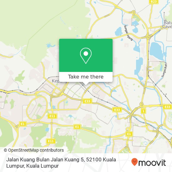 Jalan Kuang Bulan Jalan Kuang 5, 52100 Kuala Lumpur map