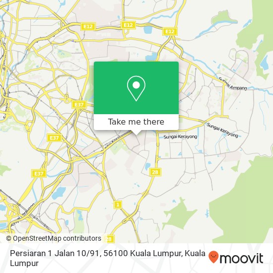 Peta Persiaran 1 Jalan 10 / 91, 56100 Kuala Lumpur