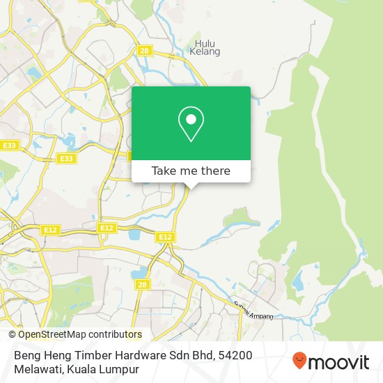 Peta Beng Heng Timber Hardware Sdn Bhd, 54200 Melawati