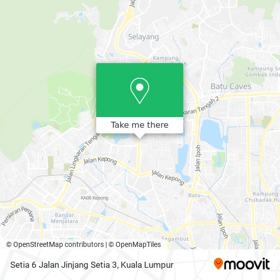 Peta Setia 6 Jalan Jinjang Setia 3