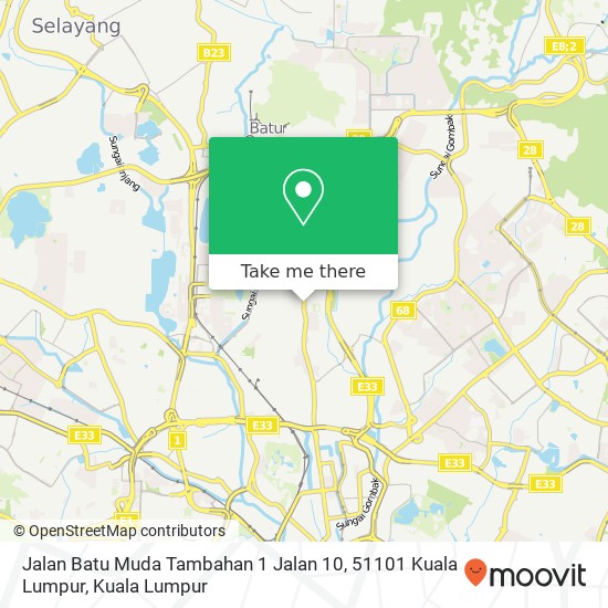 Peta Jalan Batu Muda Tambahan 1 Jalan 10, 51101 Kuala Lumpur
