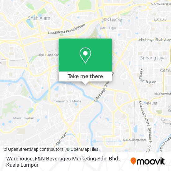 Warehouse, F&N Beverages Marketing Sdn. Bhd. map