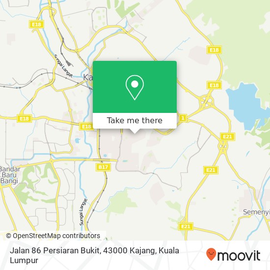 Jalan 86 Persiaran Bukit, 43000 Kajang map