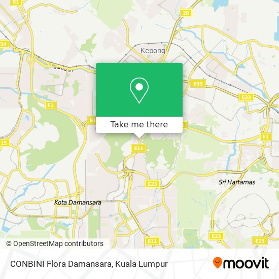 CONBINI Flora Damansara map