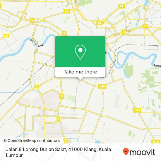 Peta Jalan 8 Lorong Durian Salat, 41000 Klang