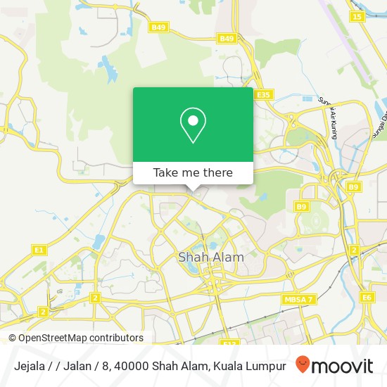 Peta Jejala / / Jalan / 8, 40000 Shah Alam