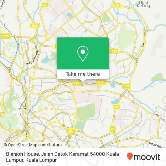 Peta Bienion House, Jalan Datok Keramat 54000 Kuala Lumpur