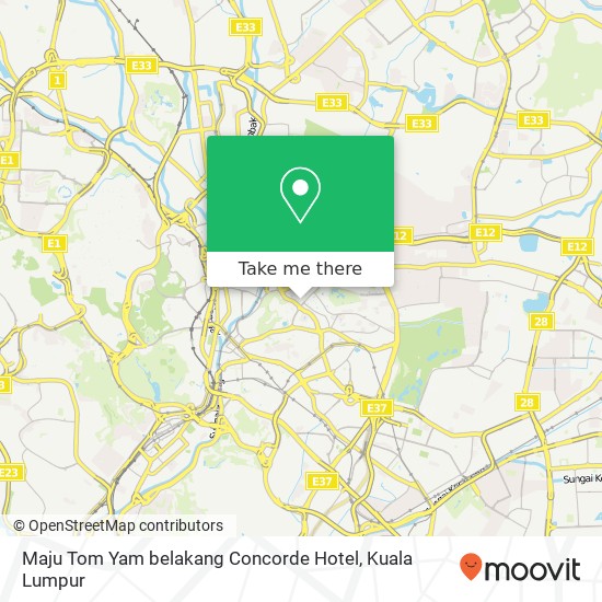 Maju Tom Yam belakang Concorde Hotel map