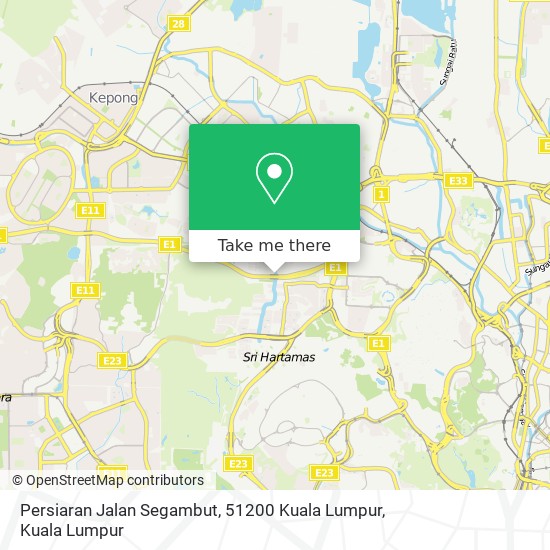 Peta Persiaran Jalan Segambut, 51200 Kuala Lumpur