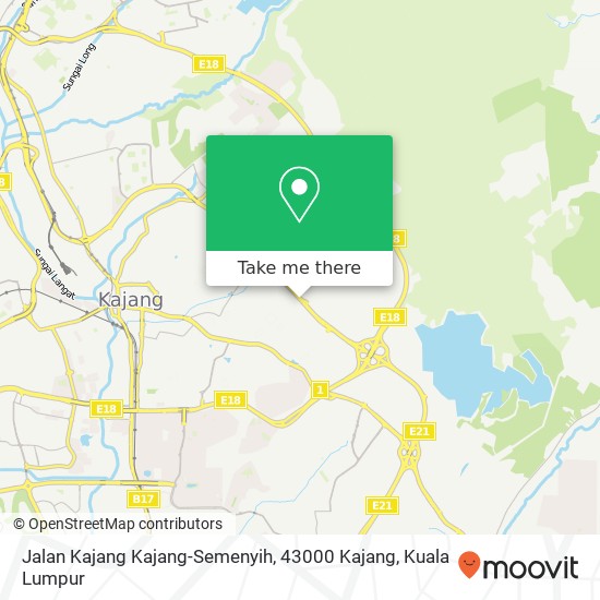 Peta Jalan Kajang Kajang-Semenyih, 43000 Kajang