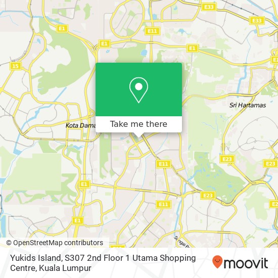 Yukids Island, S307 2nd Floor 1 Utama Shopping Centre map
