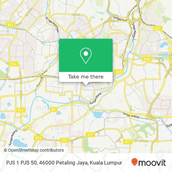 PJS 1 PJS 50, 46000 Petaling Jaya map
