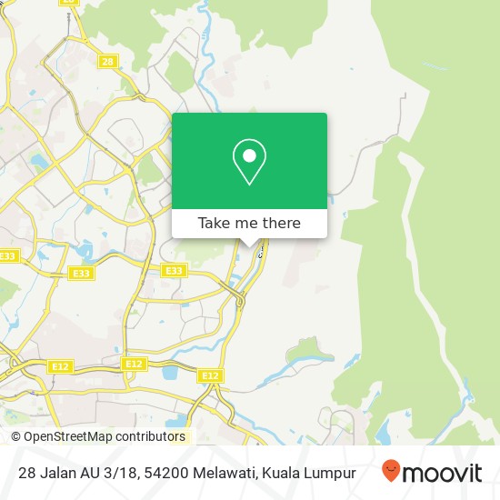 28 Jalan AU 3 / 18, 54200 Melawati map