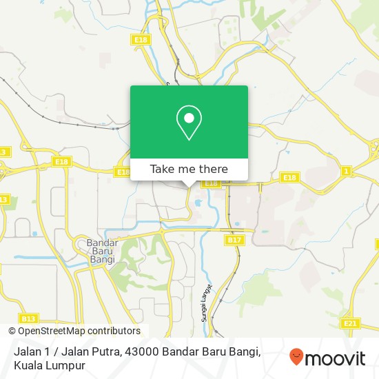 Jalan 1 / Jalan Putra, 43000 Bandar Baru Bangi map