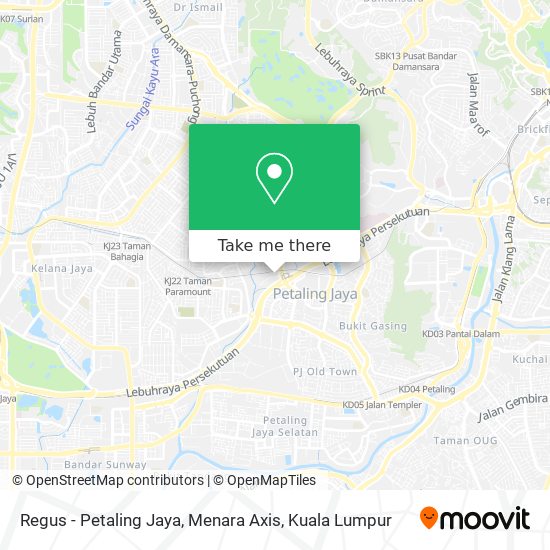 Regus - Petaling Jaya, Menara Axis map