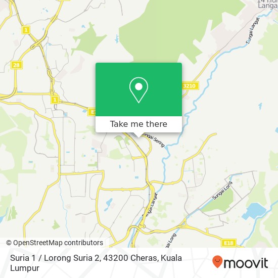 Suria 1 / Lorong Suria 2, 43200 Cheras map