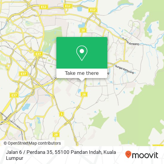 Peta Jalan 6 / Perdana 35, 55100 Pandan Indah