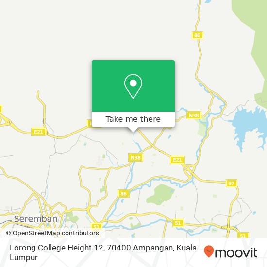 Peta Lorong College Height 12, 70400 Ampangan