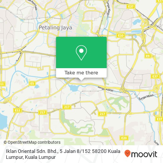 Iklan Oriental Sdn. Bhd., 5 Jalan 8 / 152 58200 Kuala Lumpur map