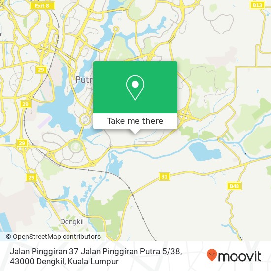 Peta Jalan Pinggiran 37 Jalan Pinggiran Putra 5 / 38, 43000 Dengkil