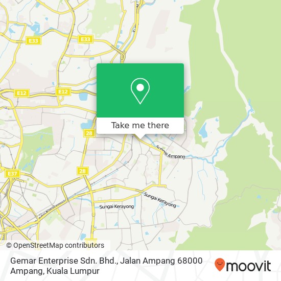 Gemar Enterprise Sdn. Bhd., Jalan Ampang 68000 Ampang map